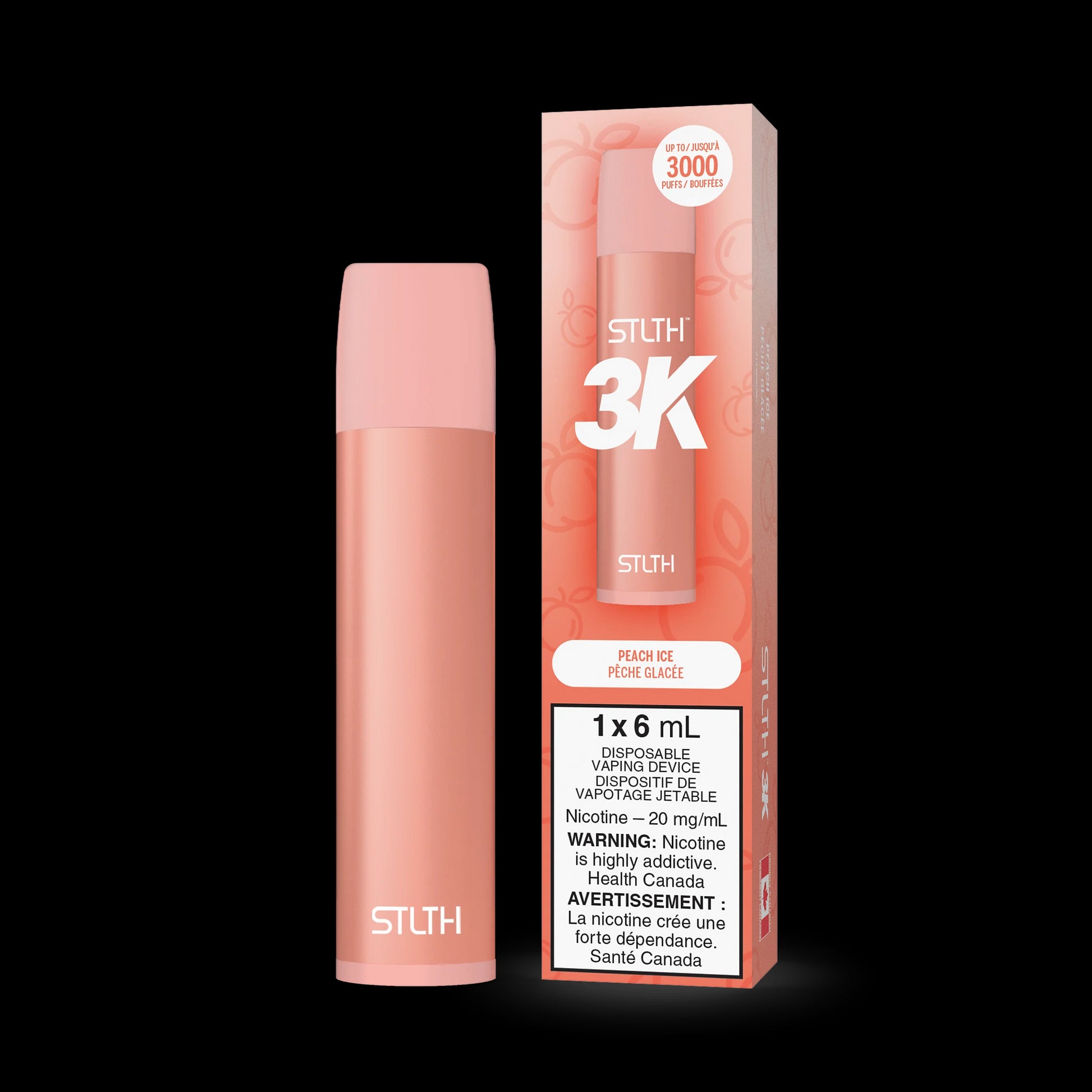 STLTH 3K DISPOSABLE- PEACH ICE | Buy Online | Best Vaping Experience | Long-Lasting Flavor & Performance