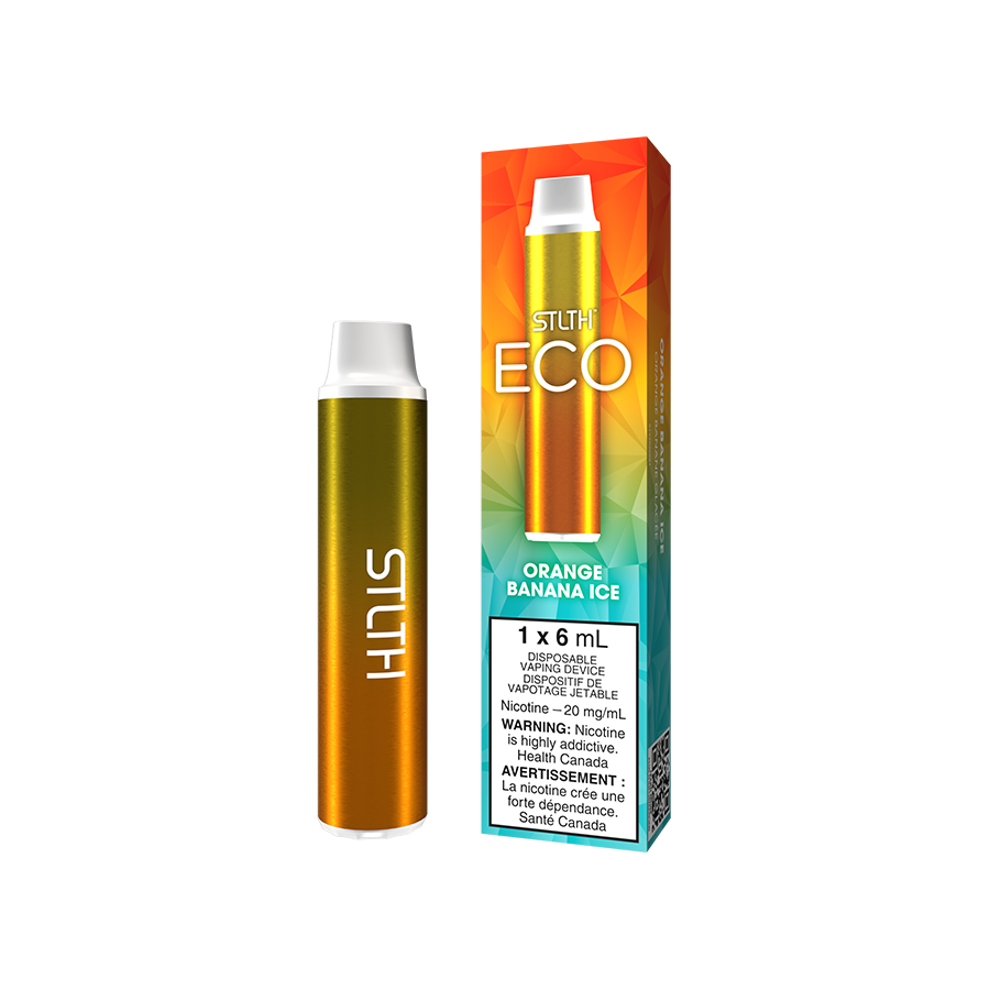 STLTH Eco Disposable Vape Orange banana Ice available at New City Vapes in Toronto and Quebec