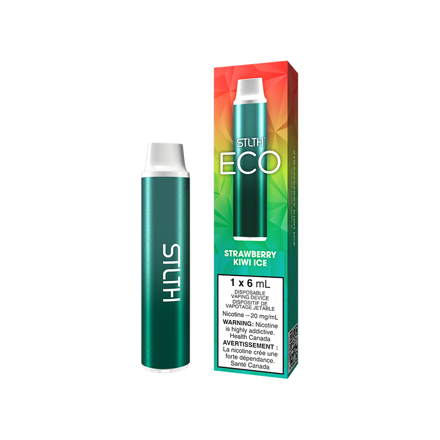 STLTH Eco Disposable Vape Strawberry Kiwi Ice available at New City Vapes in Toronto and Quebec