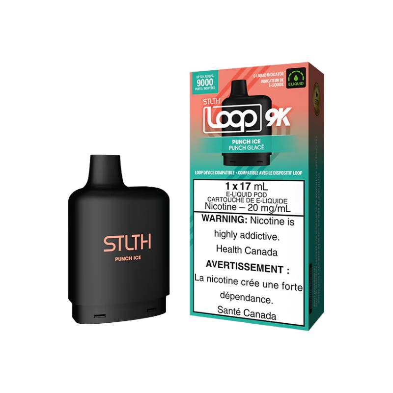 STLTH LOOP 9K PODS - PUNCH ICE, 17ML | Buy Online | Best Vaping Experience | Long-Lasting Flavor & Performance