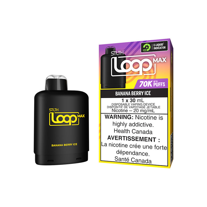 STLTH LOOP MAX POD PACK - BANANA BERRY ICE | Buy Online | Best Vaping Experience | Long-Lasting Flavor & Performance | Disposable Vape | | TORONTO | CANADA | QUEBEC