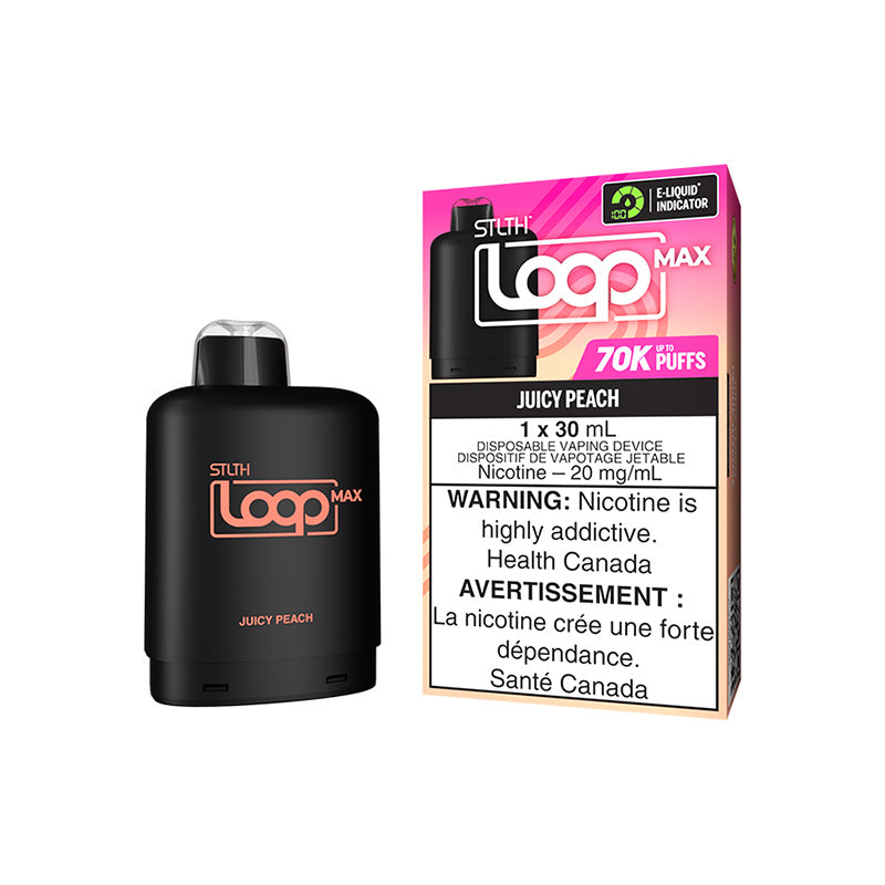 STLTH LOOP MAX POD PACK - JUICY PEACH | Buy Online | Best Vaping Experience | Long-Lasting Flavor & Performance  | Disposable Vape |  | TORONTO | CANADA | QUEBEC
