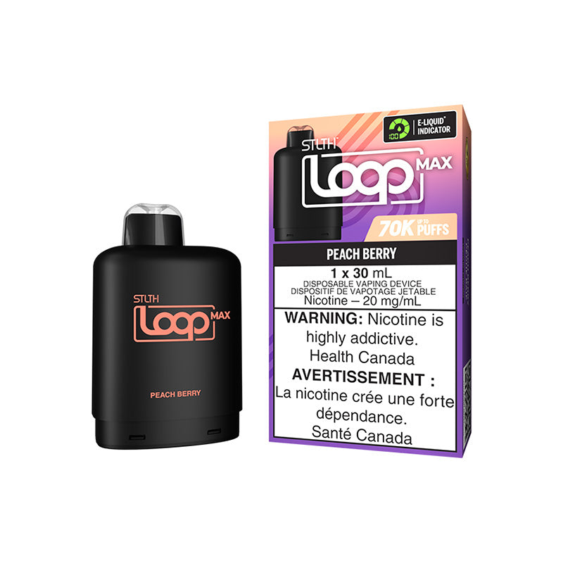 STLTH LOOP MAX POD PACK - PEACH BERRY | Buy Online | Best Vaping Experience | Long-Lasting Flavor & Performance | Disposable Vape | | TORONTO | CANADA | QUEBEC