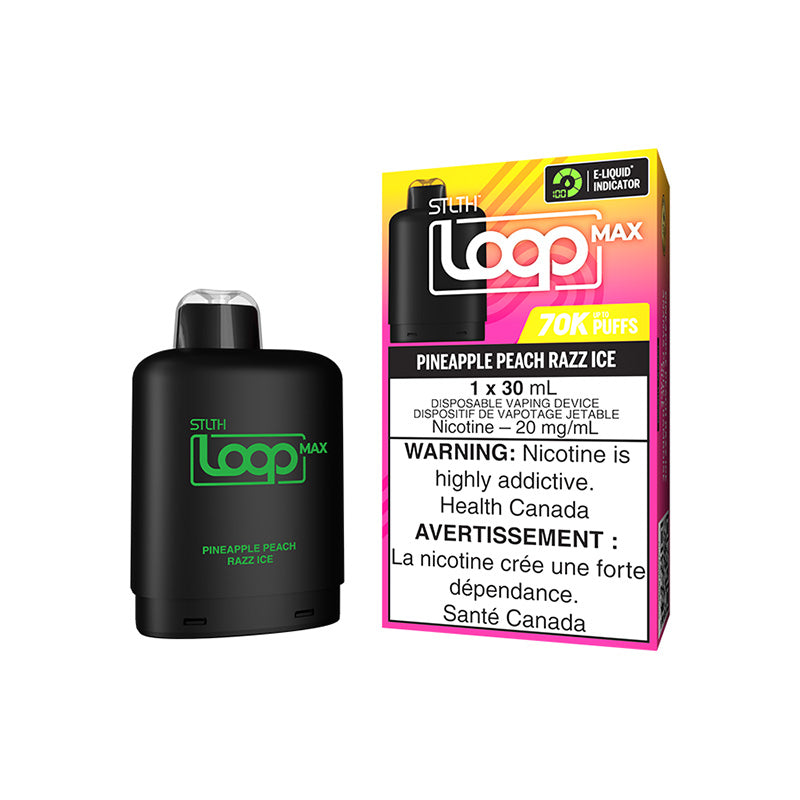 STLTH LOOP MAX POD PACK - PINEAPPLE PEACH RAZZ ICE | Buy Online | Best Vaping Experience | Long-Lasting Flavor & Performance | Disposable Vape | | TORONTO | CANADA | QUEBEC
