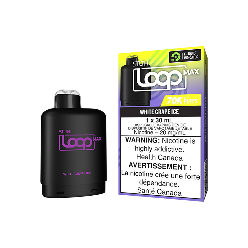 STLTH LOOP MAX POD PACK - WHITE GRAPE ICE | Buy Online | Best Vaping Experience | Long-Lasting Flavor & Performance | Disposable Vape | | TORONTO | CANADA | QUEBEC
