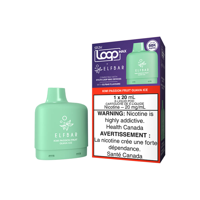 STLTH LOOP MAX X ELF BAR PODS - KIWI PASSIONFRUIT GUAVA ICE  New City Vapes