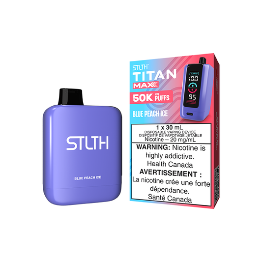 STLTH Titan Max Blue Peach Ice 50K Puffs – Top-Rated Disposable Vape Toronto Montreal Canada