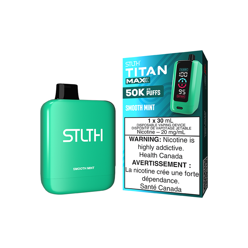 STLTH TITAN MAX DISPOSABLE - SMOOTH MINT | Buy Online | Best Vaping Experience | Long-Lasting Flavor & Performance
