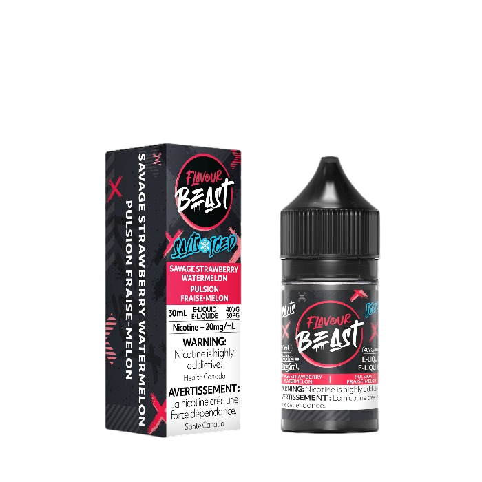 FLAVOUR BEAST SAVAGE STRAWBERRY WATERMELON SALTS E-LIQUID | Buy Online | Best Vaping Experience | Long-Lasting Flavor & Performance