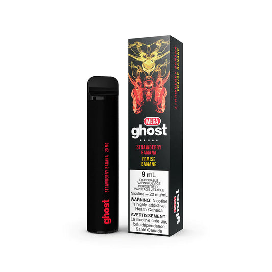GHOST MEGA DISPOSABLE - STRAWBERRY BANANA | Buy Online | Best Vaping Experience | Long-Lasting Flavor & Performance