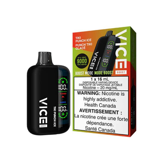 VICE BOOST DISPOSABLE VAPE - TIKI PUNCH ICE, 9000 PUFFS | Buy Online | Best Vaping Experience | Long-Lasting Flavor & Performance