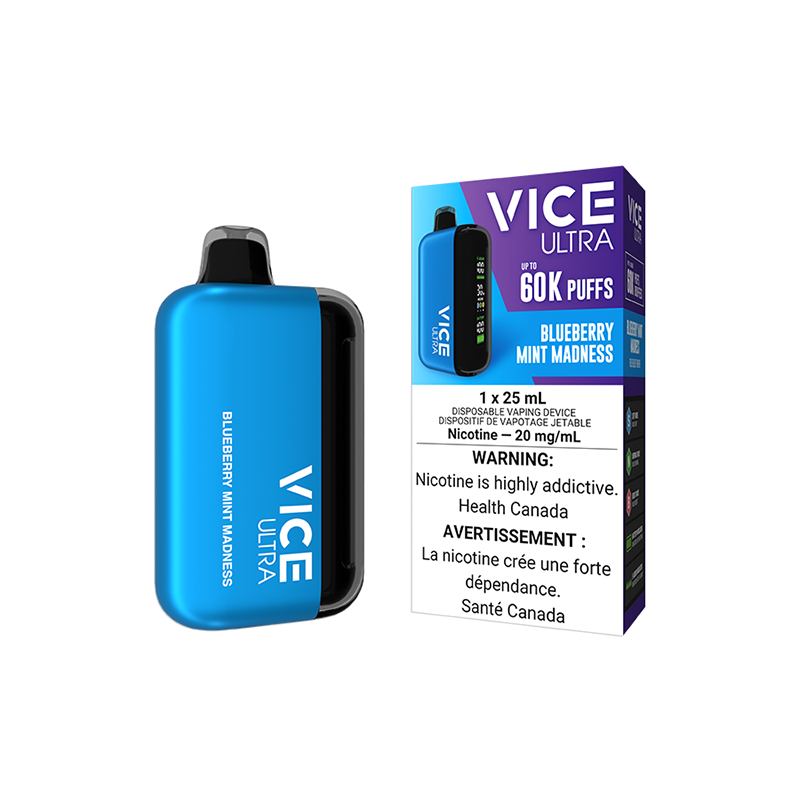 VICE ULTRA 60K DISPOSABLE - BLUEBERRY MINT MADNESS | Buy Online | Best Vaping Experience | Long-Lasting Flavor & Performance