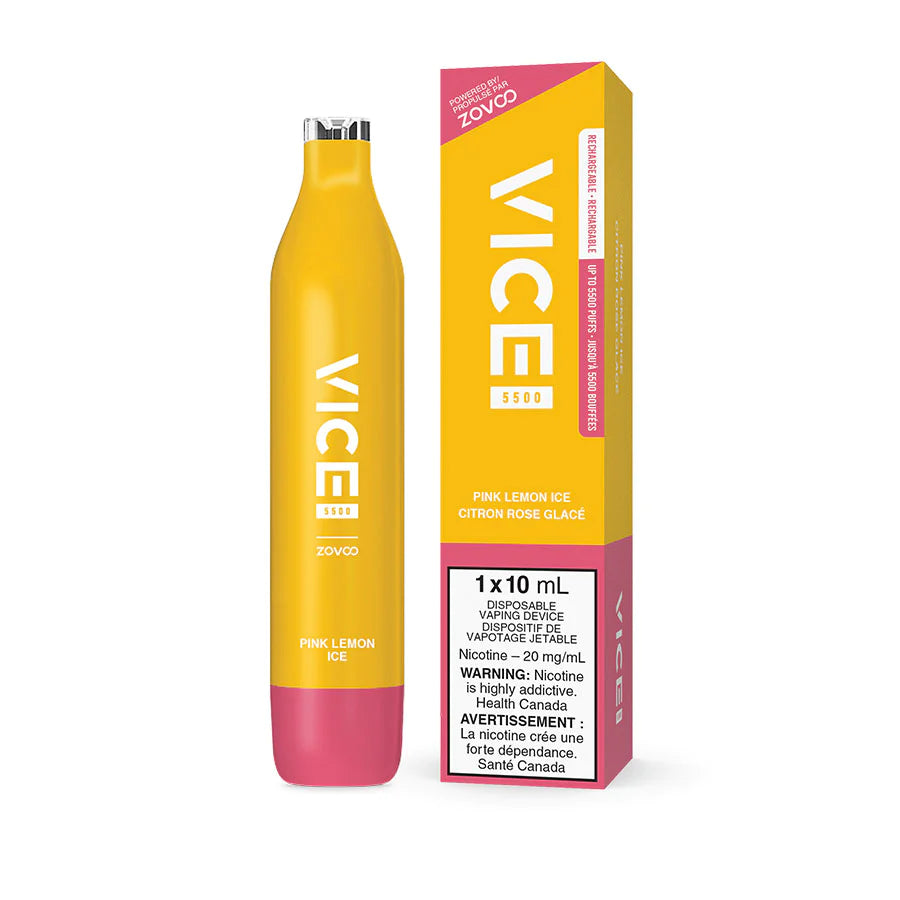 VICE 5500 DISPOSABLE - PINK LEMON ICE | Buy Online | Best Vaping Experience | Long-Lasting Flavor & Performance