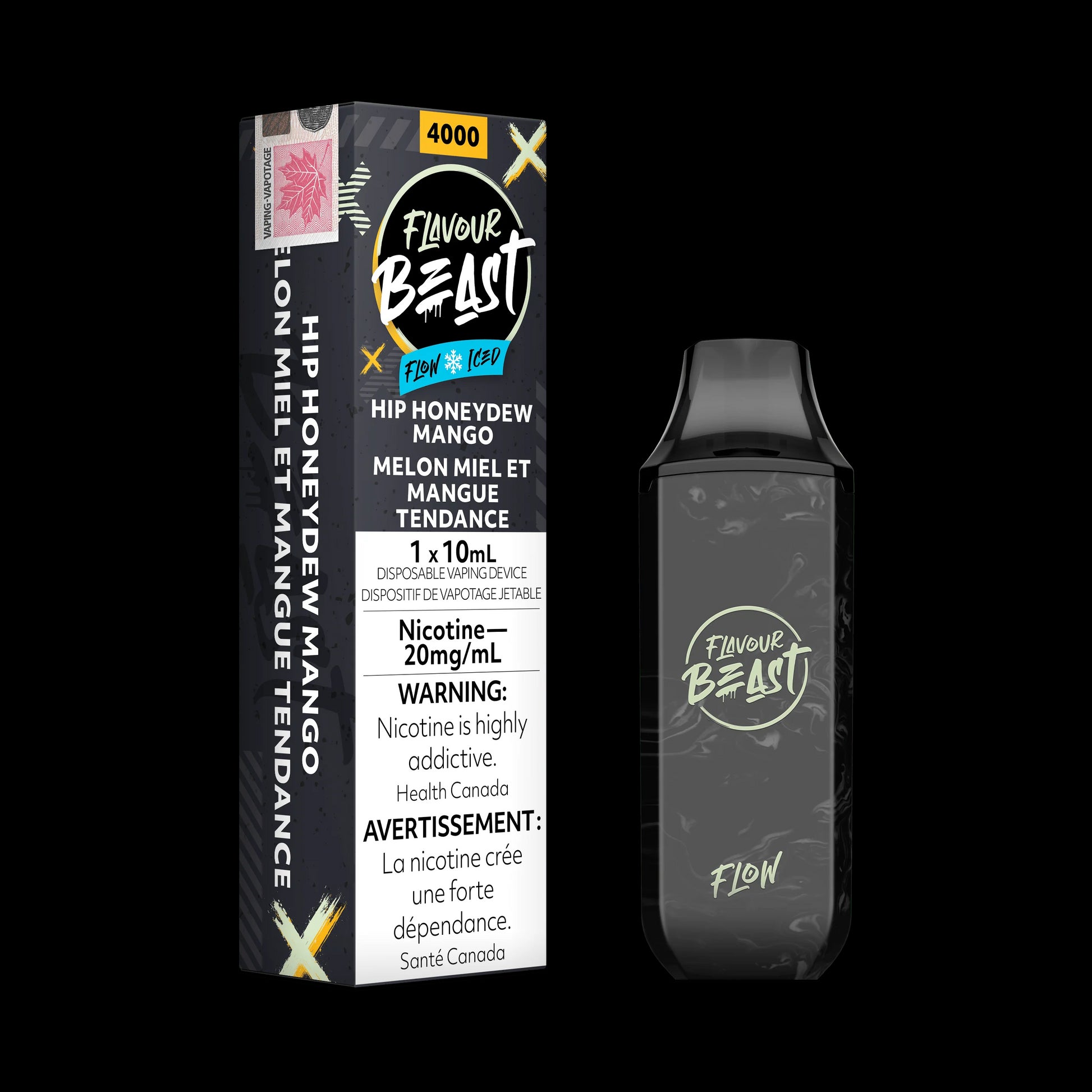 FLAVOUR BEAST FLOW 4000 -HIP HONEYDEW MANGO ICED | Buy Online | Best Vaping Experience | Long-Lasting Flavor & Performance