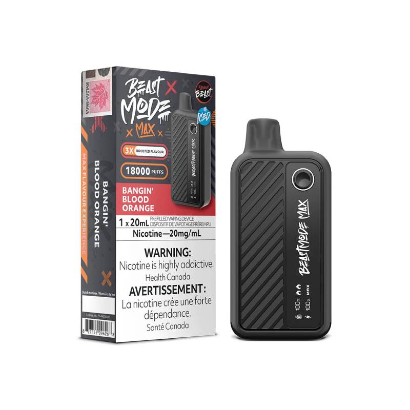 FLAVOUR BEAST - BEAST MODE MAX 18K DISPOSABLE: BANGIN' BLOOD ORANGE, 2 New City Vapes FLAVOUR BEAST - BEAST MODE MAX 18K DISPOSABLE: BANGIN' BLOOD ORANGE, 2 New City Vapes