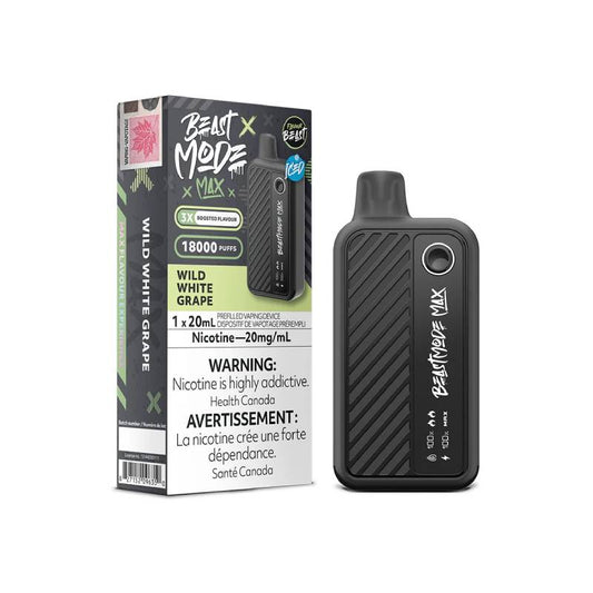 FLAVOUR BEAST - BEAST MODE MAX 18K DISPOSABLE: WILD WHITE GRAPE, 20ML | Buy Online | Best Vaping Experience | Long-Lasting Flavor & Performance