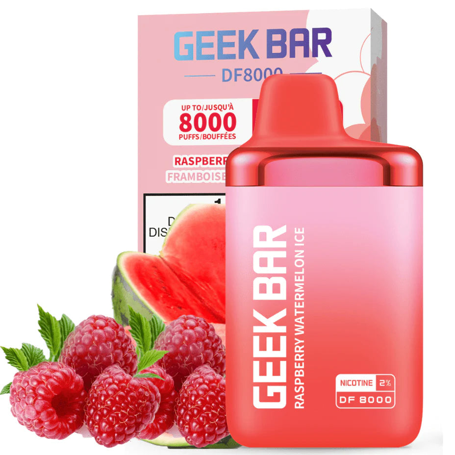 GEEK BAR DF8000 DISPOSABLE - RASPBERRY WATERMELON ICE New City Vapes GEEK BAR DF8000 DISPOSABLE - RASPBERRY WATERMELON ICE New City Vapes