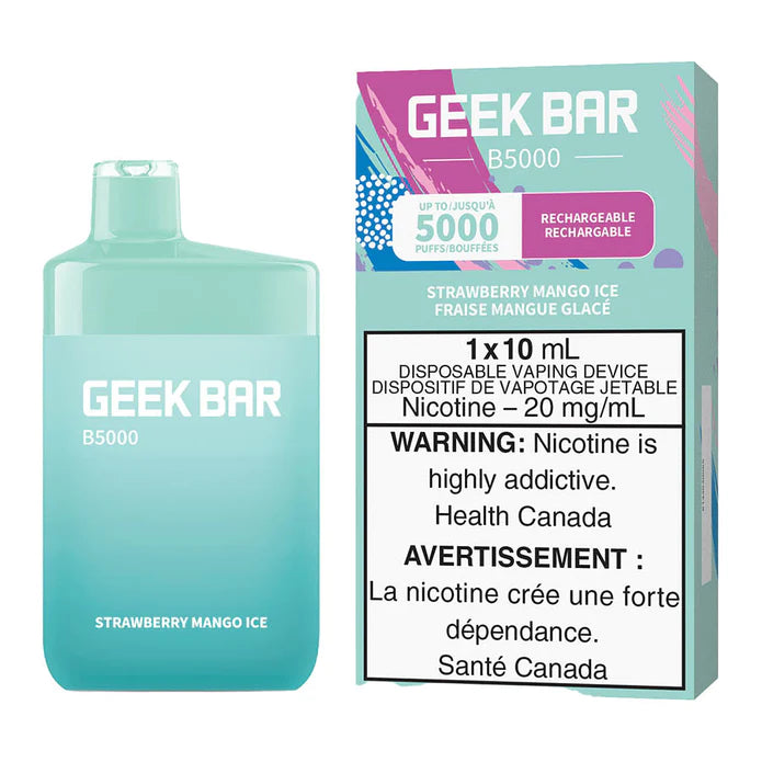 GEEK BAR B5000 DISPOSABLE - STRAWBERRY MANGO ICE | Buy Online | Best Vaping Experience | Long-Lasting Flavor & Performance