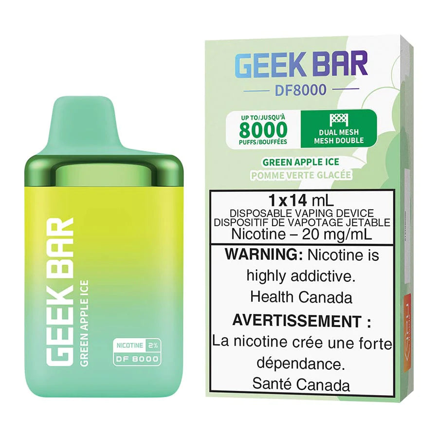 GEEK BAR DF8000 DISPOSABLE - GREEN APPLE ICE | Buy Online | Best Vaping Experience | Long-Lasting Flavor & Performance