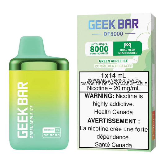 GEEK BAR DF8000 DISPOSABLE - GREEN APPLE ICE | Buy Online | Best Vaping Experience | Long-Lasting Flavor & Performance