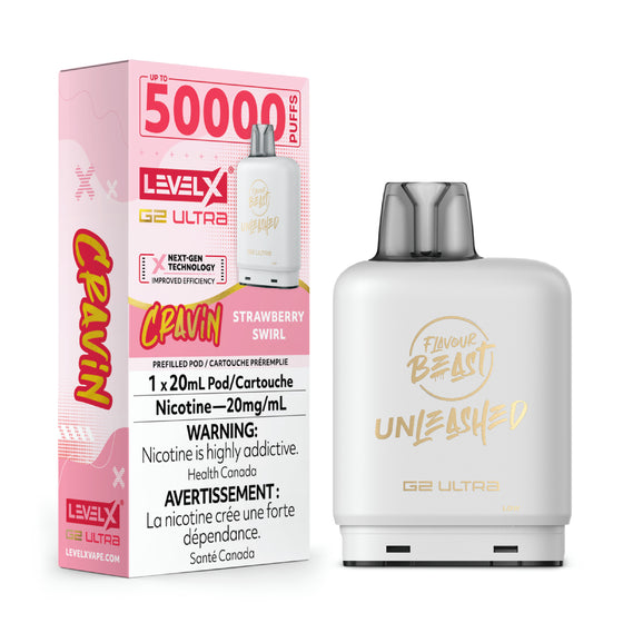 CRAVIN' STRAWBERRY SWIRL 20MG Level X Device by Flavour Beast