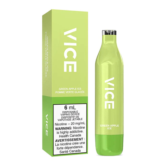 VICE 2500 DISPOSABLE - GREEN APPLE ICE | Buy Online | Best Vaping Experience | Long-Lasting Flavor & Performance