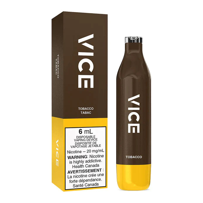 VICE 2500 DISPOSABLE - TOBACCO | Buy Online | Best Vaping Experience | Long-Lasting Flavor & Performance