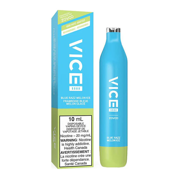 VICE 5500 DISPOSABLE - BLUE RAZZ MELON ICE | Buy Online | Best Vaping Experience | Long-Lasting Flavor & Performance
