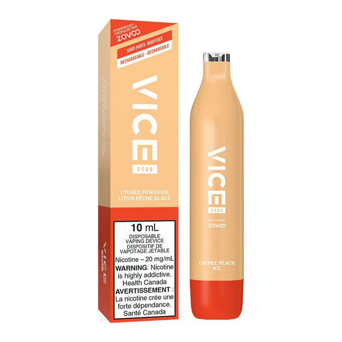 VICE 5500 DISPOSABLE - LYCHEE PEACH ICE | Buy Online | Best Vaping Experience | Long-Lasting Flavor & Performance