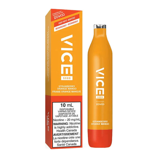 VICE 5500 DISPOSABLE - STRAWBERRY ORANGE MANGO | Buy Online | Best Vaping Experience | Long-Lasting Flavor & Performance