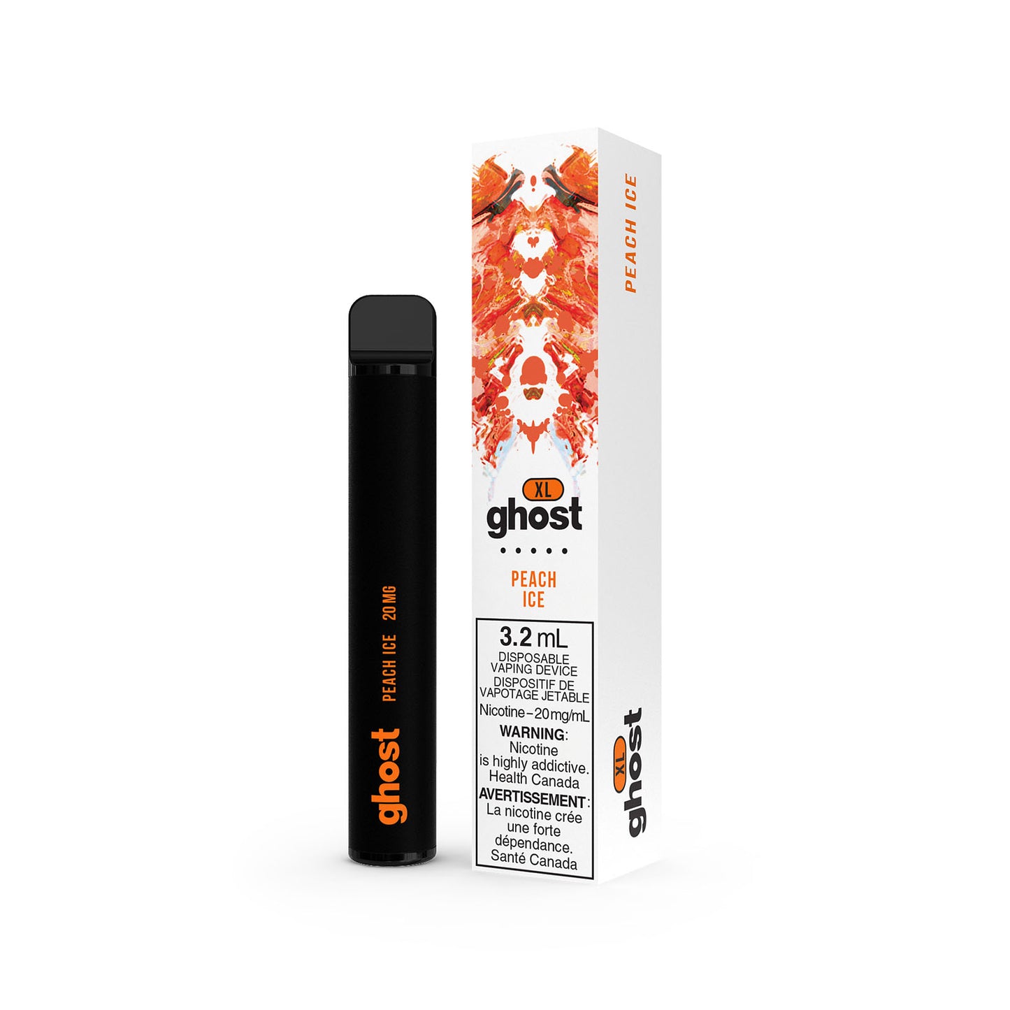 GHOST XL DISPOSABLE - PEACH ICE | Buy Online | Best Vaping Experience | Long-Lasting Flavor & Performance