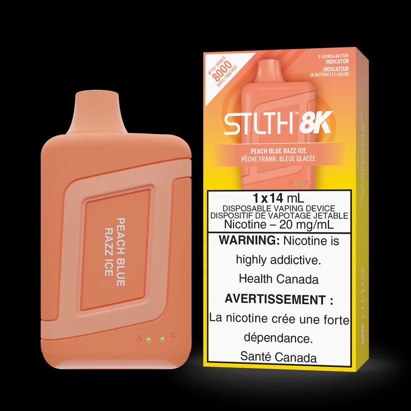 STLTH BOX 8K DISPOSABLE - PEACH BLUE RAZZ ICE