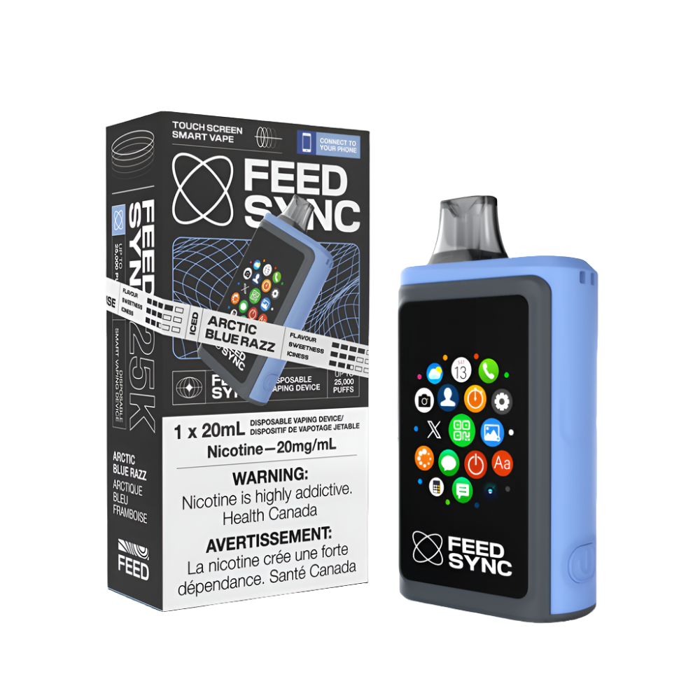 FEED SYNC 25K DISPOSABLE VAPE - ARCTIC BLUE RAZZ, 20ML | Buy Online | Best Vaping Experience | Long-Lasting Flavor & Performance