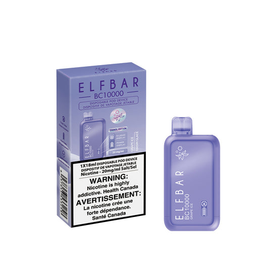 ELF BAR BC10000 Disposable Vape - Grape Ice | 10,000 Puffs