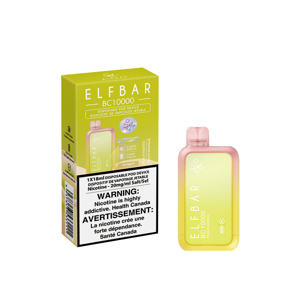 ELF BAR BC10000 Disposable Vape - Peach Mango | 10,000 Puffs | Buy Online | Best Vaping Experience | Long-Lasting Flavor & Performance