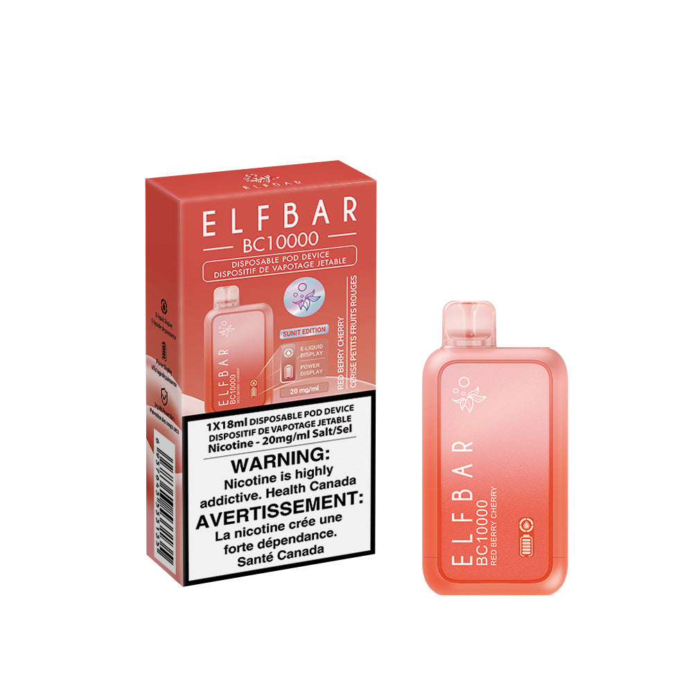 ELF BAR BC10000 Disposable Vape - Red Berry Cherry | 10,000 Puffs | Buy Online | Best Vaping Experience | Long-Lasting Flavor & Performance