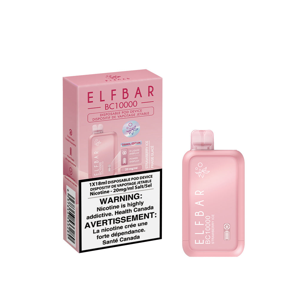 ELF BAR BC10000 Disposable Vape - Strawberry Ice | 10,000 Puffs | Buy Online | Best Vaping Experience | Long-Lasting Flavor & Performance