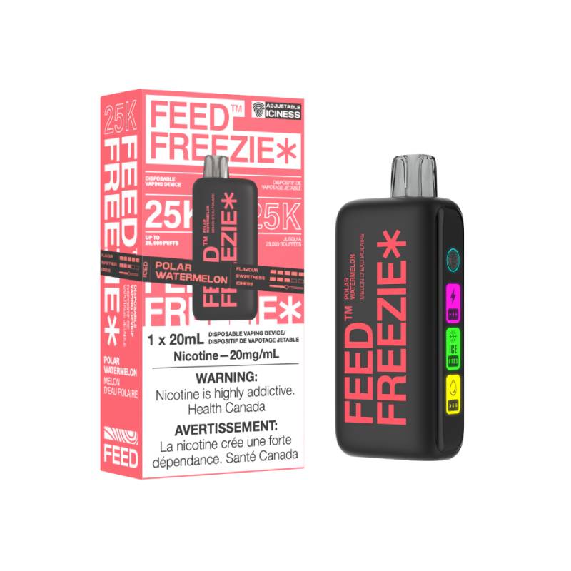 FEED FREEZIE 25K DISPOSABLE - POLAR WATERMELON, 20ML | Buy Online | Best Vaping Experience | Long-Lasting Flavor & Performance