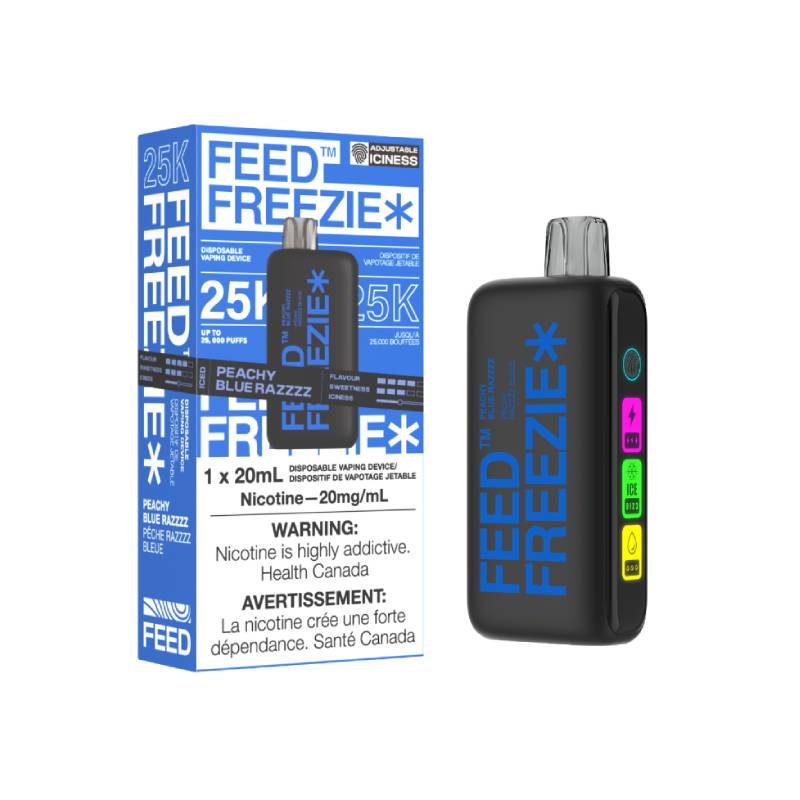 FEED FREEZIE 25K DISPOSABLE - PEACHY BLUE RAZZZZ, 20ML