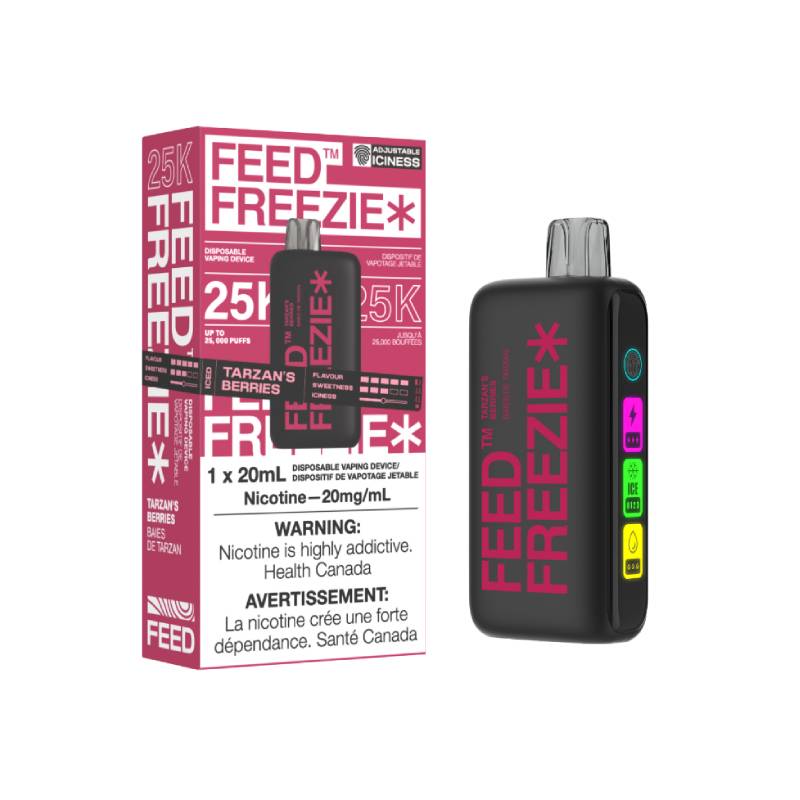 FEED FREEZIE 25K DISPOSABLE - TARZAN'S BERRIES, 20ML | Buy Online | Best Vaping Experience | Long-Lasting Flavor & Performance