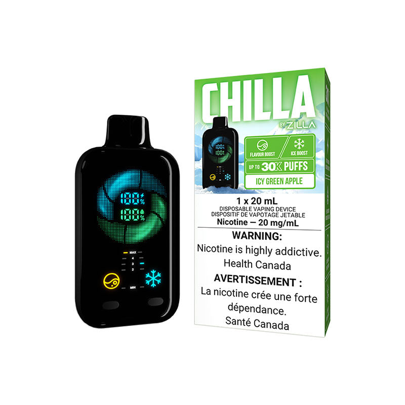 CHILLA 30K BY ZILLA - ICE GREEN APPLE | Buy Online | Best Vaping Experience | Long-Lasting Flavor & Performance