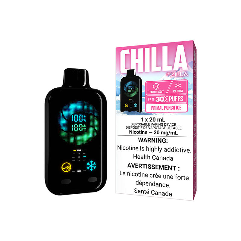 CHILLA 30K BY ZILLA - PRIMAL PUNCH ICE | Buy Online | Best Vaping Experience | Long-Lasting Flavor & Performance