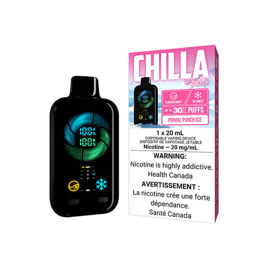 CHILLA 30K BY ZILLA - PRIMAL PUNCH ICE | Buy Online | Best Vaping Experience | Long-Lasting Flavor & Performance