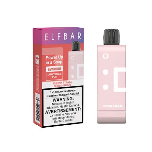 ELF BAR EW9000 PODS - CHERRY STRAZZ, 9000 PUFFS