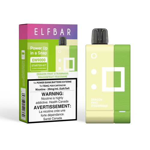 ELF BAR EW9000 STARTER KIT - DRAGON STRAWNANA, 9000 PUFFS