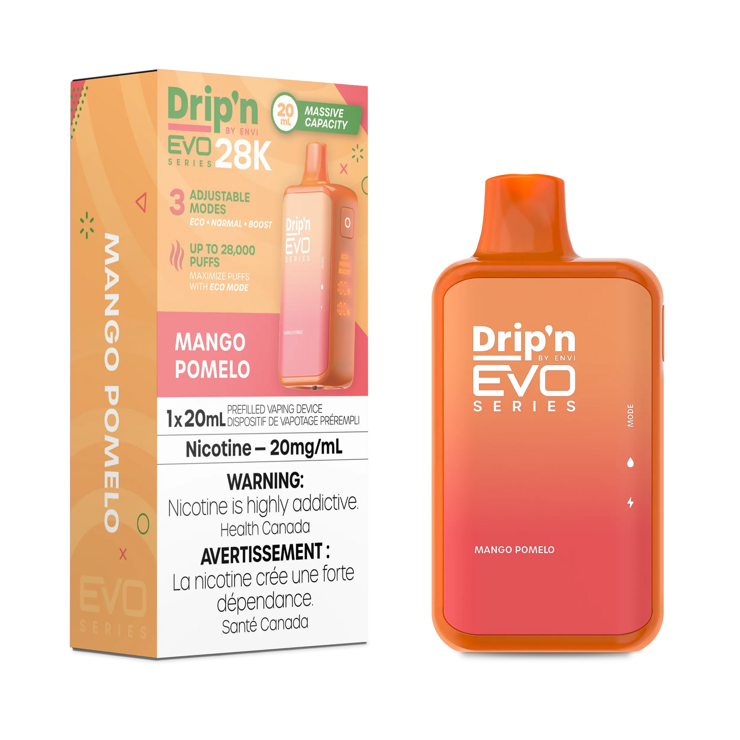 Drip'n by Envi EVO Series 28k Disposable - Mango Pomelo