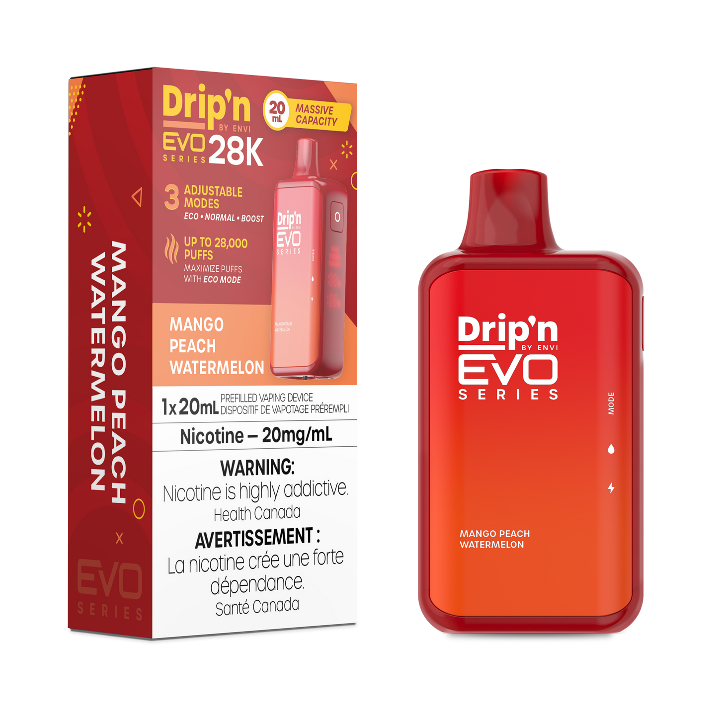 Drip'n by Envi EVO Series 28k Disposable - Mango Peach Watermelon