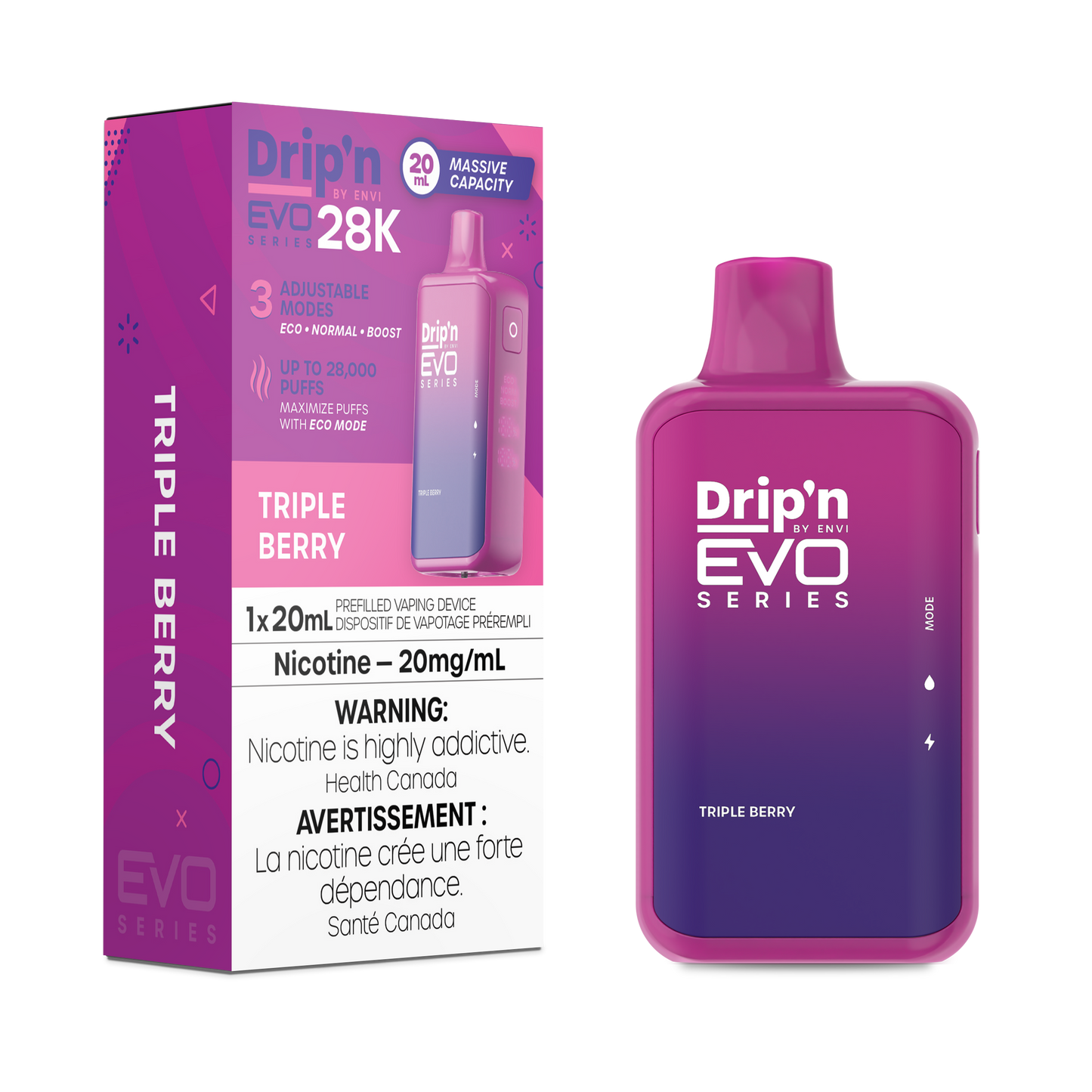 Drip'n by Envi EVO Series 28k Disposable - Triple Berry