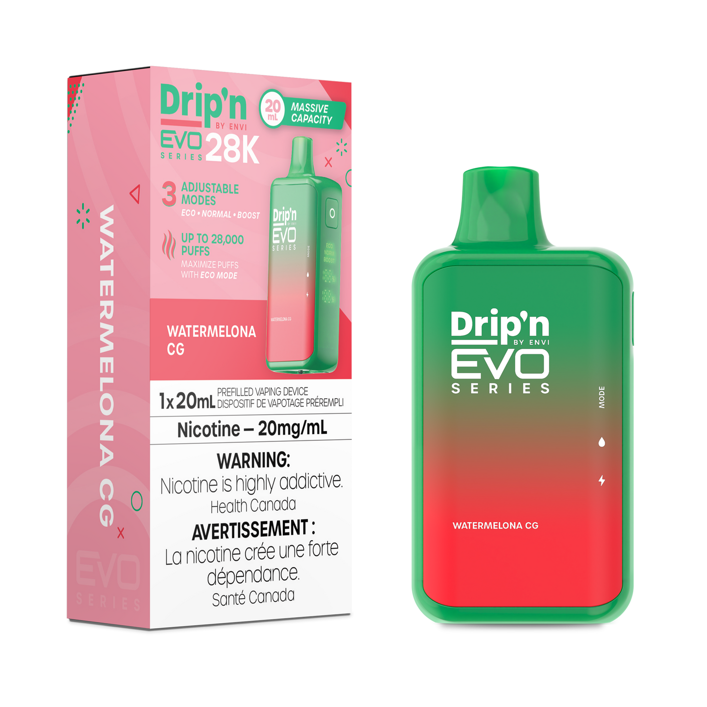 Drip'n by Envi EVO Series 28k Disposable - Watermelona CG