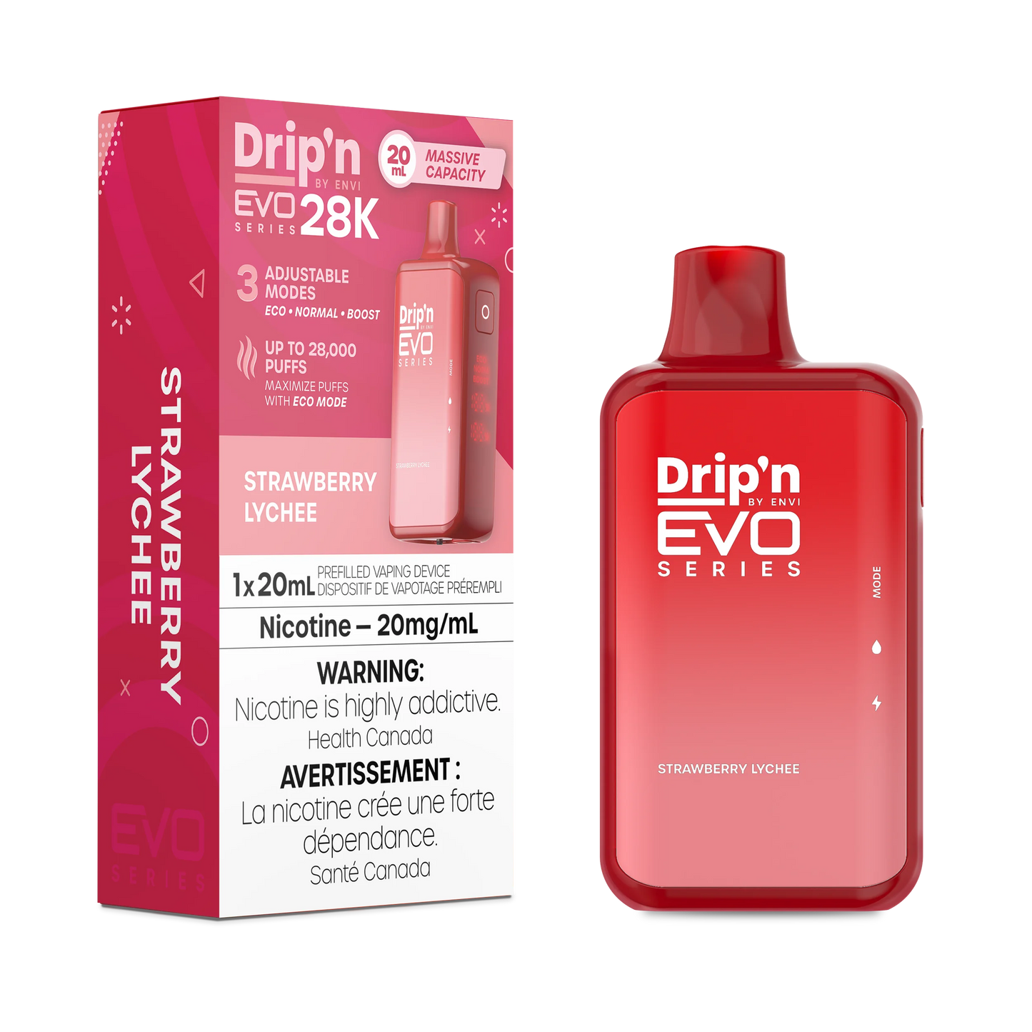 Drip'n by Envi EVO Series 28k Disposable - Strawberry Lychee